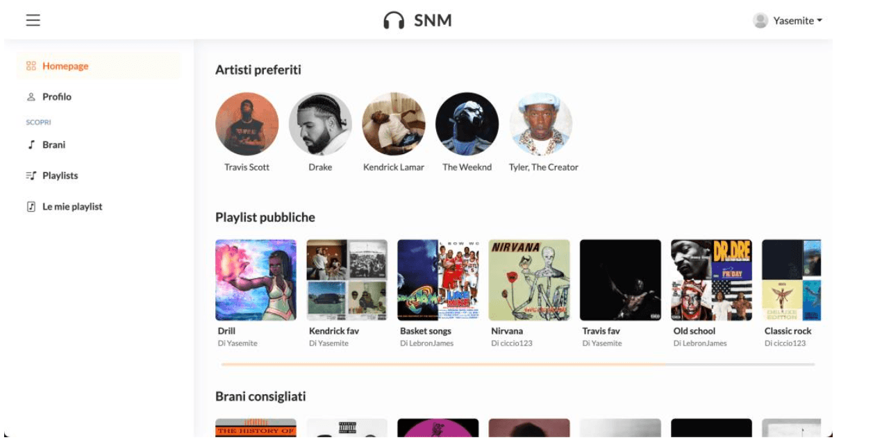SNM (Social Network for Music) screenshot